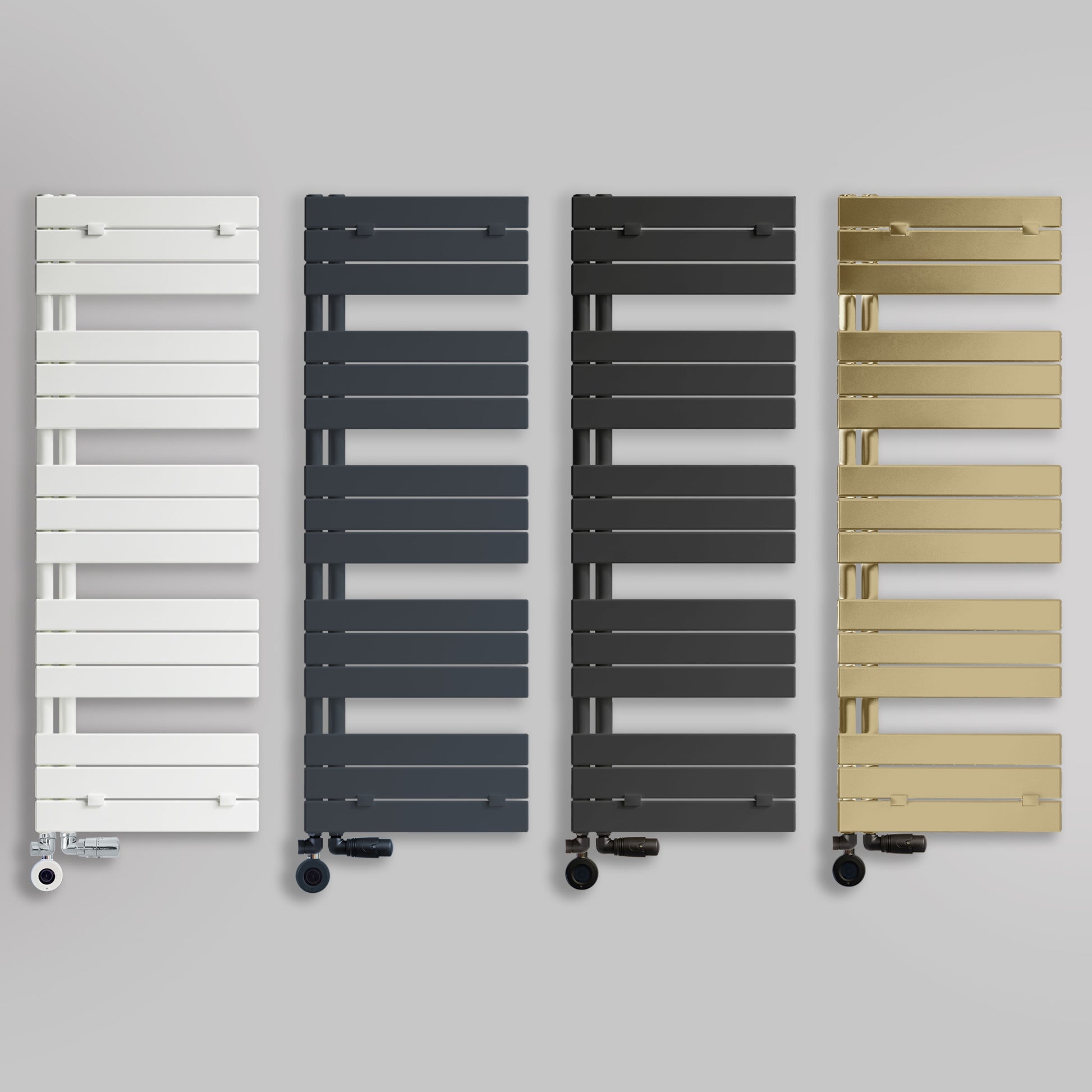 Grzejniki Wodno Elektryczne Łazienkowe Dekoracyjne Nowoczesne - Wszystkie Rozmiary, Obraz kolażowy z wyborem grzejników