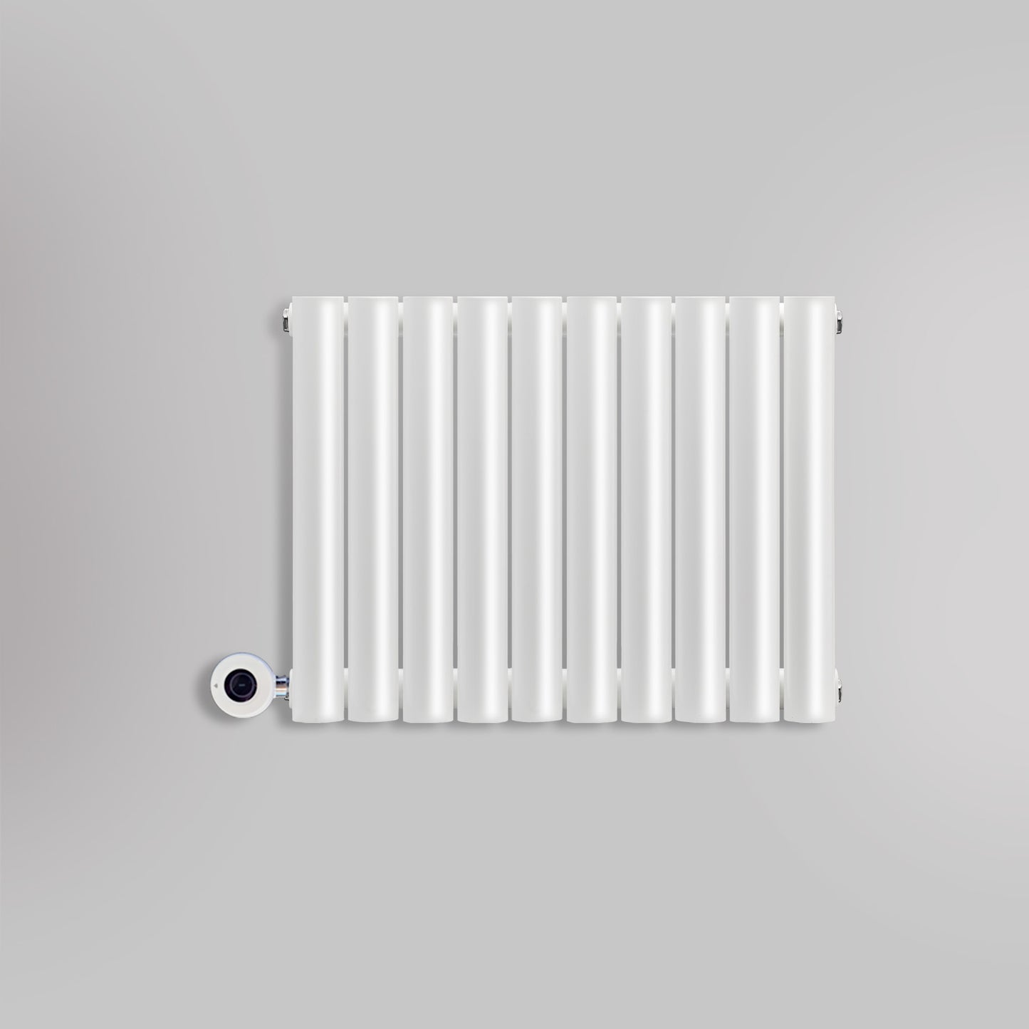 Grzejnik Elektryczny Dekoracyjny - Owalny Kolumnowy Biały - 545x590mm, elektryczny grzejnik pokojowy firmy Heissmann