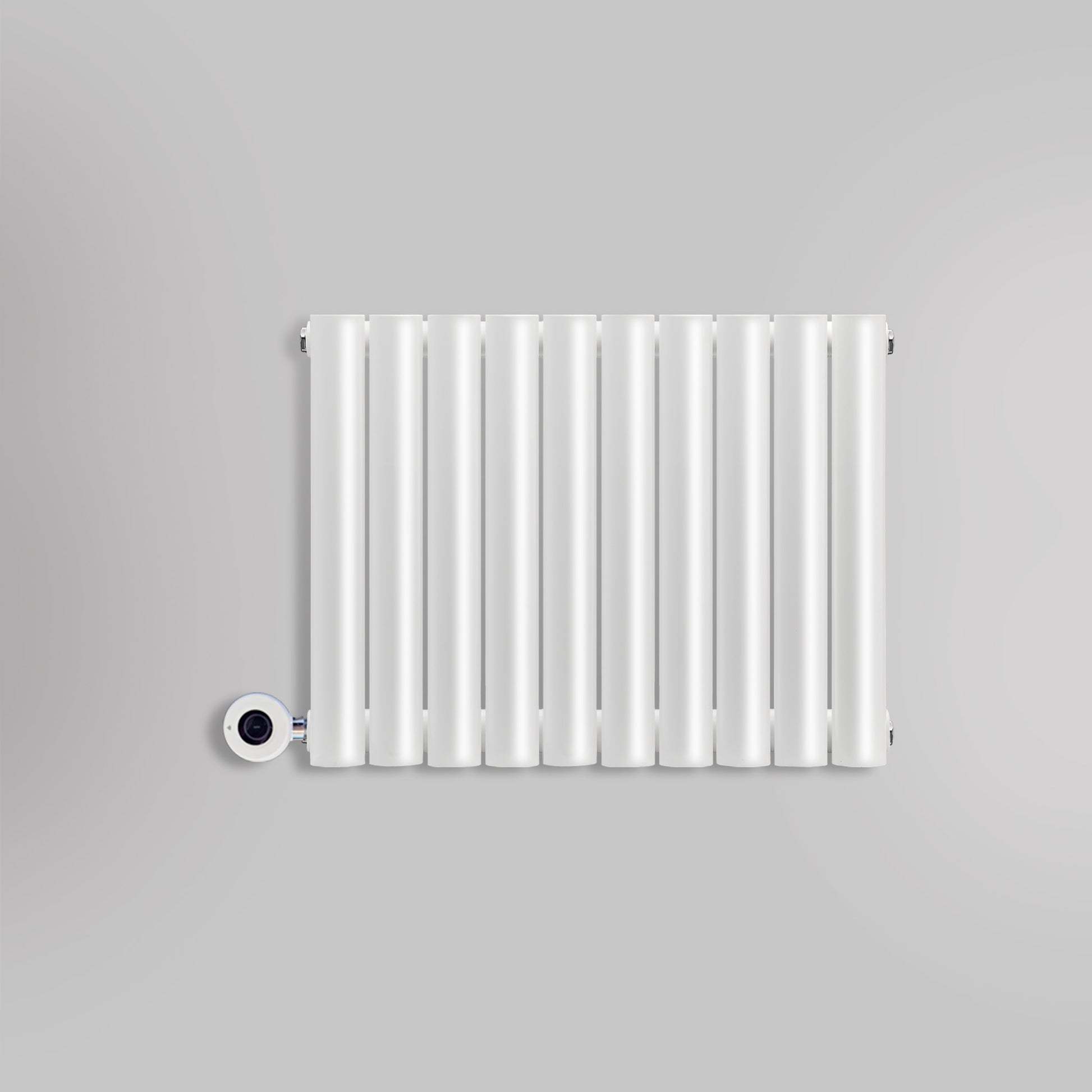 Grzejnik Elektryczny Dekoracyjny - Owalny Kolumnowy Biały - 545x590mm, elektryczny grzejnik pokojowy firmy Heissmann