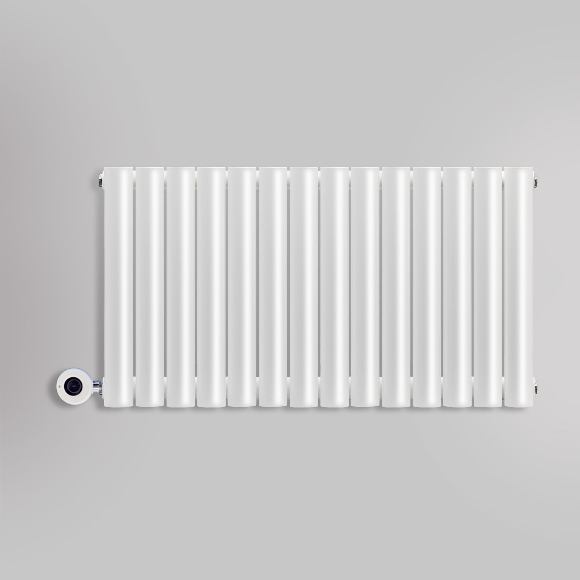 Grzejnik Elektryczny Dekoracyjny - Owalny Kolumnowy Biały - 545x826mm, elektryczny grzejnik pokojowy firmy Heissmann