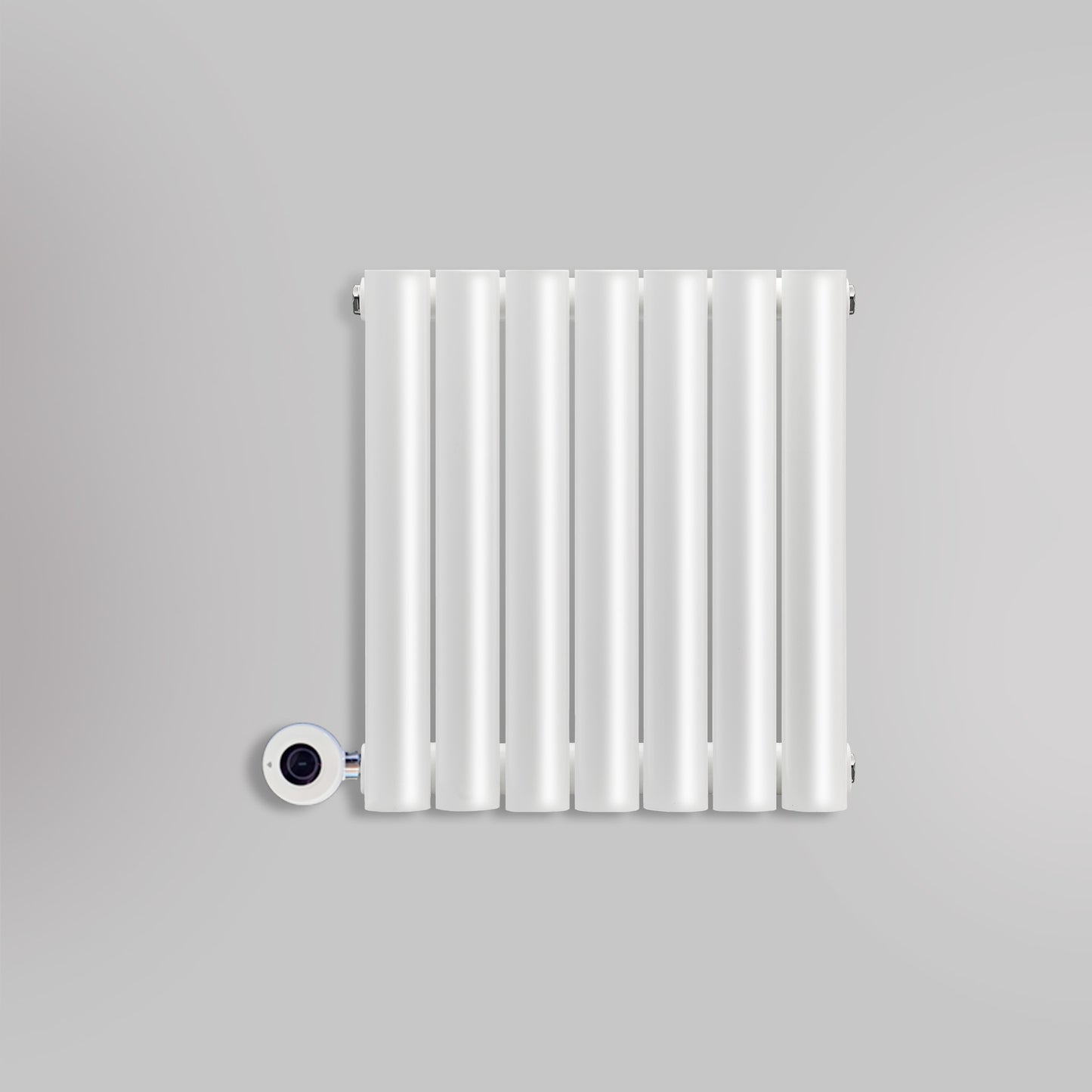 Grzejnik Elektryczny Dekoracyjny - Owalny Kolumnowy Biały - 545x410mm, elektryczny grzejnik pokojowy firmy Heissmann