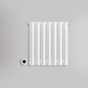 Grzejnik Elektryczny Dekoracyjny - Owalny Kolumnowy Biały - 545x410mm, elektryczny grzejnik pokojowy firmy Heissmann