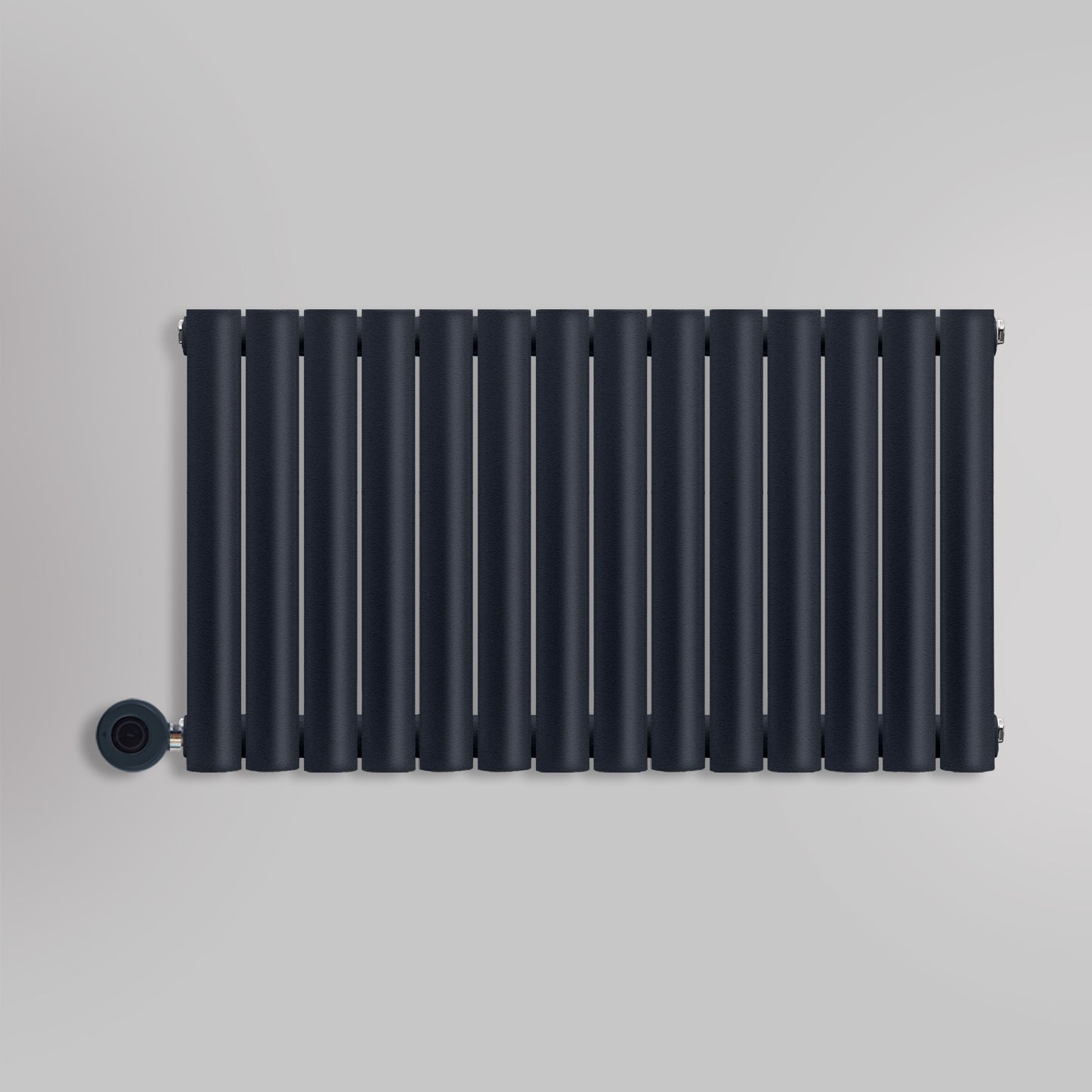 Grzejnik Elektryczny Dekoracyjny - Owalny Podwójny Kolumnowy Antracytowy - 560x826mm, elektryczny grzejnik pokojowy - Heissmann