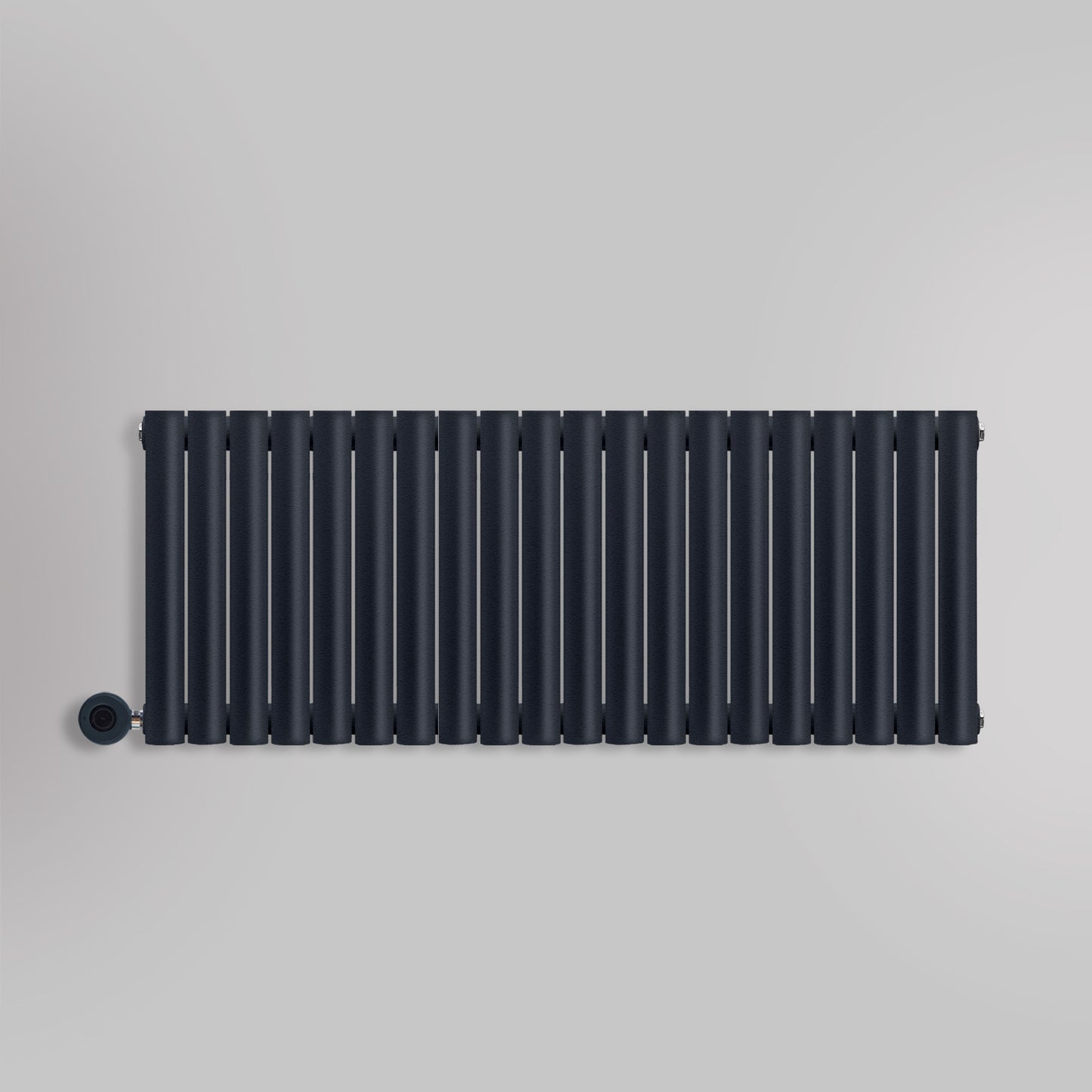 Grzejnik Elektryczny Dekoracyjny - Owalny Podwójny Kolumnowy Antracytowy - 560x1180mm, elektryczny grzejnik pokojowy - Heissmann