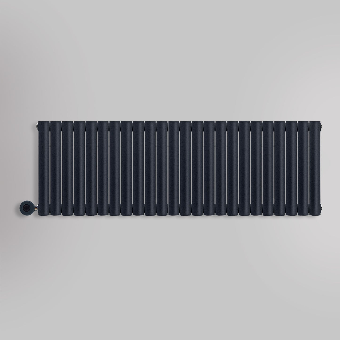 Grzejnik Elektryczny Dekoracyjny - Owalny Podwójny Kolumnowy Antracytowy - 560x1416mm, elektryczny grzejnik pokojowy - Heissmann