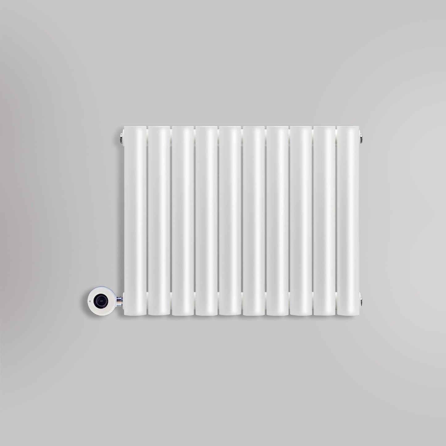 Grzejnik Elektryczny Dekoracyjny - Owalny Podwójny Kolumnowy Biały - 560x590mm, elektryczny grzejnik pokojowy firmy Heissmann