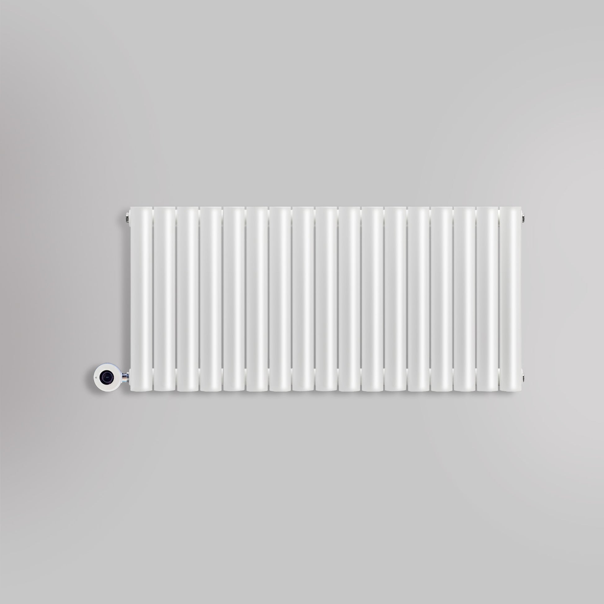 Grzejnik Elektryczny Dekoracyjny - Owalny Podwójny Kolumnowy Biały - 560x1003mm, elektryczny grzejnik pokojowy - Heissmann