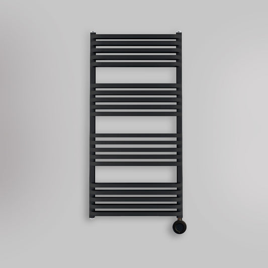 Grzejnik Łazienkowy Elektryczny - Podwójny Czarny - 1000x500mm, elektryczny grzejnik łazienkowy firmy Heissmann