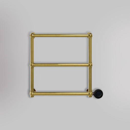 Grzejnik Łazienkowy Tradycyjny Dekoracyjny Elektryczny - Szczotkowane złoto - 680x673mm, Elektryczny grzejnik łazienkowy marki Empire