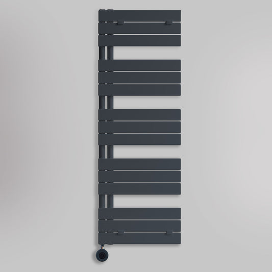 Grzejnik Łazienkowy Dekoracyjny Nowoczesny Elektryczny - Antracyt - 1430x500mm, gładkie tło firmy Lazzarini
