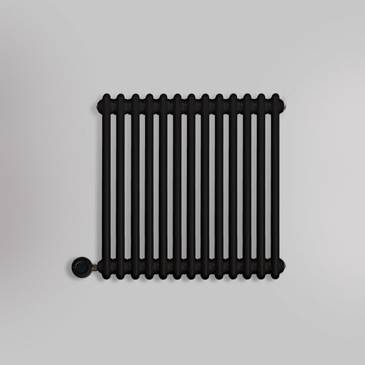 Grzejnik Elektryczny Dekoracyjny - 2 Kolumnowy Czarny - 576x605mm, Elektryczny grzejnik pokojowy firmy Empire