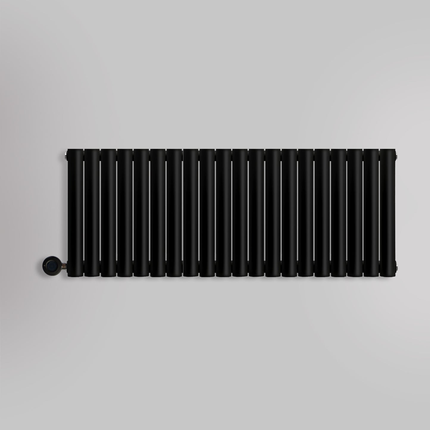Grzejnik Elektryczny Dekoracyjny - Owalny Kolumnowy Czarny - 545x1180mm, elektryczny grzejnik pokojowy firmy Heissmann