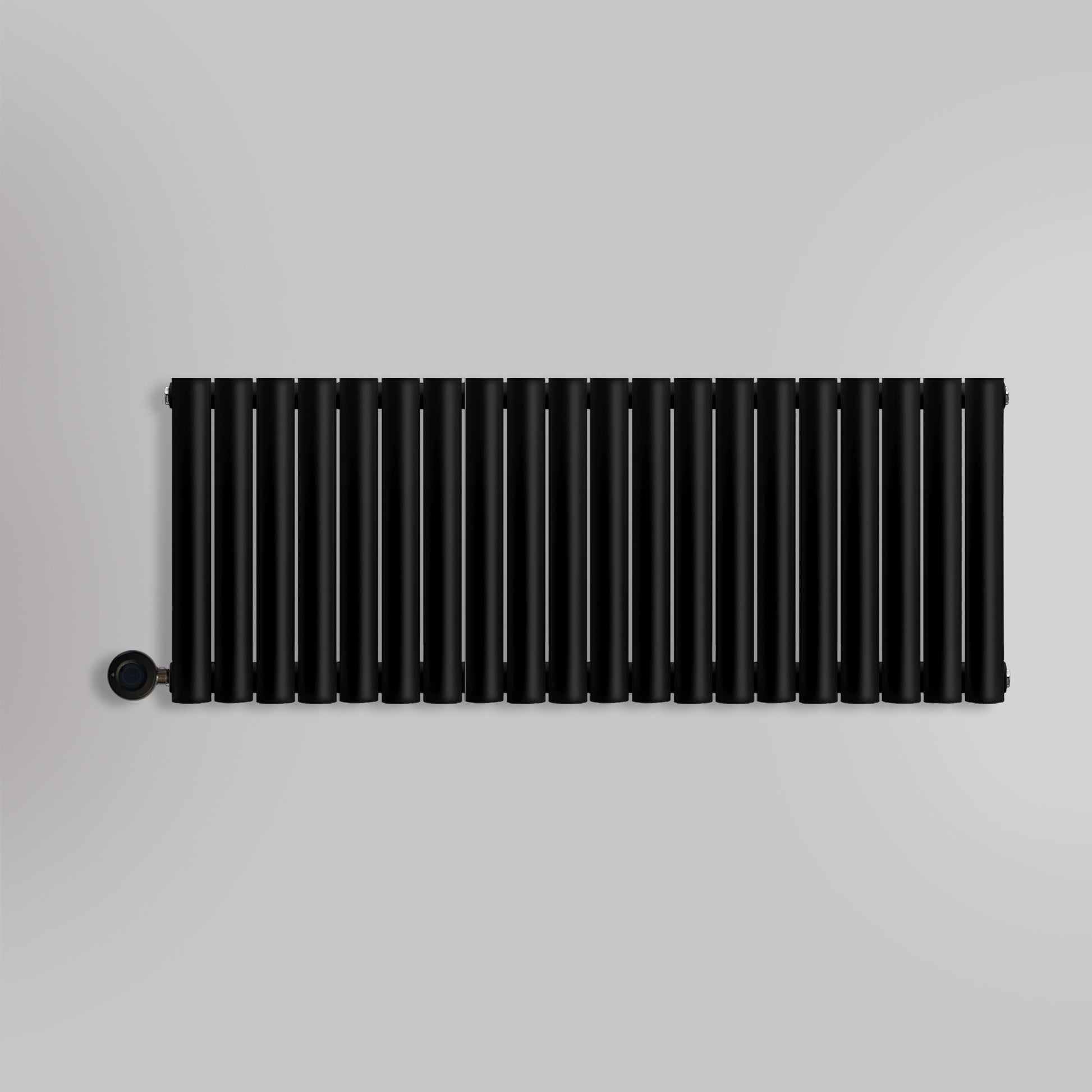 Grzejnik Elektryczny Dekoracyjny - Owalny Kolumnowy Czarny - 545x1180mm, elektryczny grzejnik pokojowy firmy Heissmann