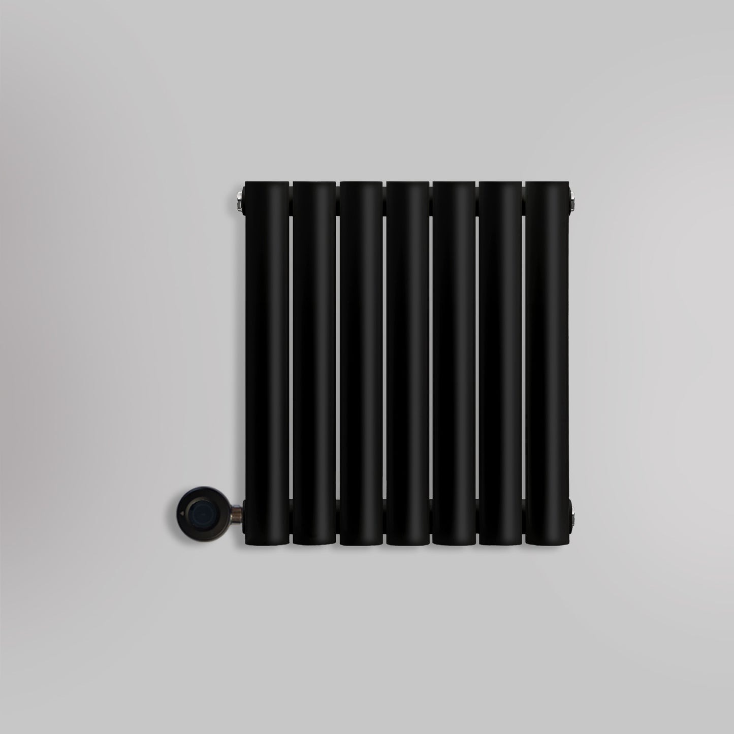 Grzejnik Elektryczny Dekoracyjny - Owalny Kolumnowy Czarny - 545x410mm, elektryczny grzejnik pokojowy firmy Heissmann