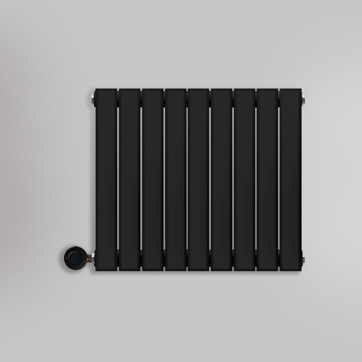 Grzejnik Elektryczny Ozdobny - Podwójny Panelowy Czarny - 560x630mm, elektryczny grzejnik pokojowy firmy Heissmann