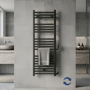 Grzejnik Łazienkowy Drabinkowy - Czarny - 1188x400mm (Roz 50cm)