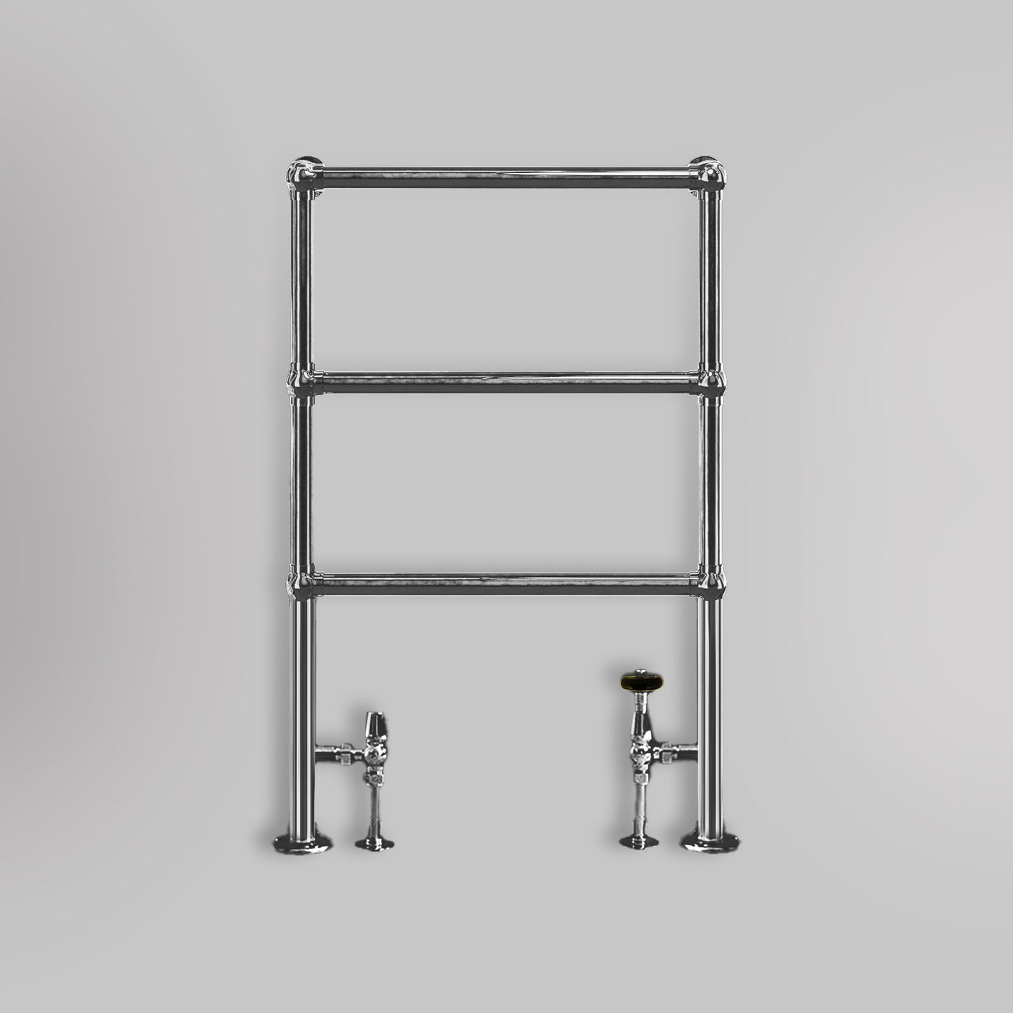 Grzejnik Łazienkowy Tradycyjny Dekoracyjny - Chrom - 966x673mm, gładkie tło firmy Empire