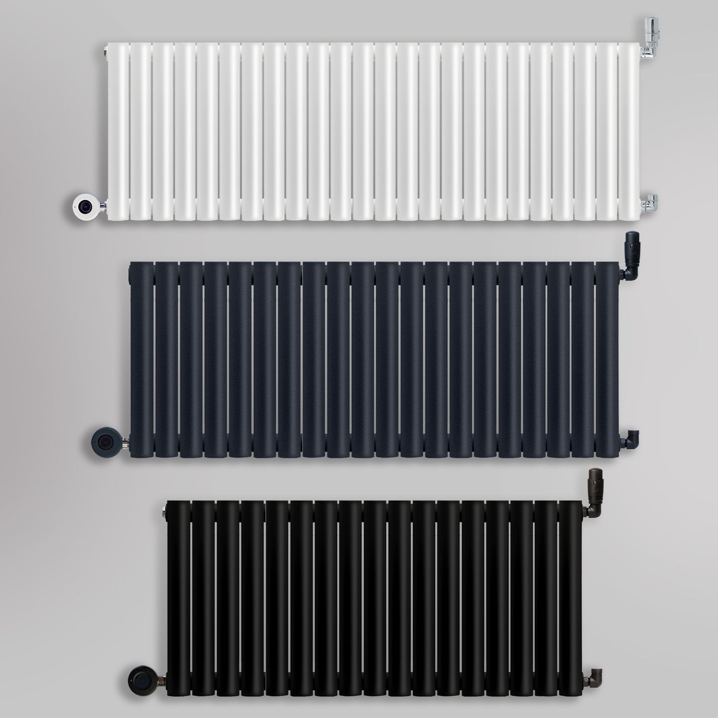 Grzejniki Wodno Elektryczne Dekoracyjne - Wszystkie Rozmiary, Obraz kolażowy z wyborem grzejników