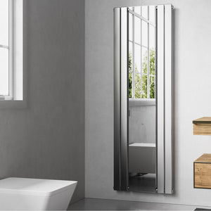 Grzejnik Dekoracyjny Pionowy z lustrem - Chrom - 1800x600mm, Pionowy grzejnik w łazience firmy Lazzarini