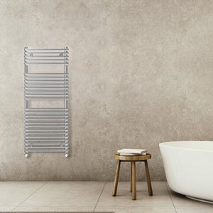 Grzejnik Łazienkowy Dekoracyjny - Chrom - 1190x500mm, Designerski grzejnik w nowoczesnej łazience od Lazzarini