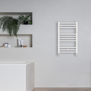 Grzejnik Łazienkowy Drabinkowy - Biały - 800x500mm, Designerski grzejnik w nowoczesnej łazience od Lazzarini