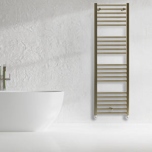 Grzejnik Łazienkowy Drabinkowy - Szczotkowane złoto - 1600x500mm, Designerski grzejnik w nowoczesnej łazience od Lazzarini
