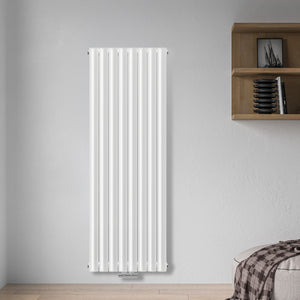 Grzejnik Dekoracyjny Pionowy - Owalny Kolumnowy Biały - 1600x472mm, grzejnik w sypialni firmy Heissmann