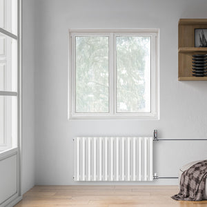 Grzejnik Dekoracyjny - Owalny Kolumnowy Biały - 545x826mm, grzejnik w sypialni firmy Heissmann