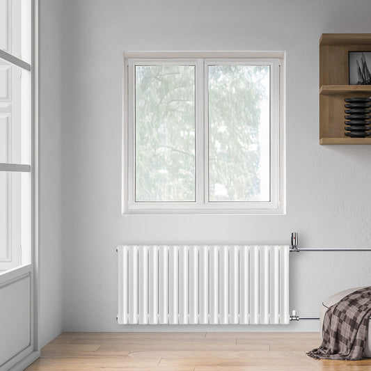 Grzejnik Dekoracyjny - Owalny Kolumnowy Biały - 545x1003mm, grzejnik w sypialni firmy Heissmann