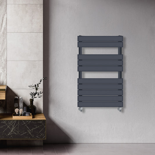 Grzejnik Łazienkowy Nowoczesny - Antracyt - 816x500mm, Designerski grzejnik we współczesnej łazience firmy Heissmann