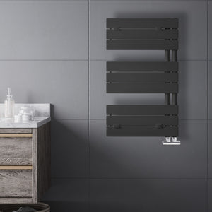 Grzejnik Łazienkowy Dekoracyjny Nowoczesny - Czarny - 830x500mm, Designerski grzejnik w nowoczesnej łazience