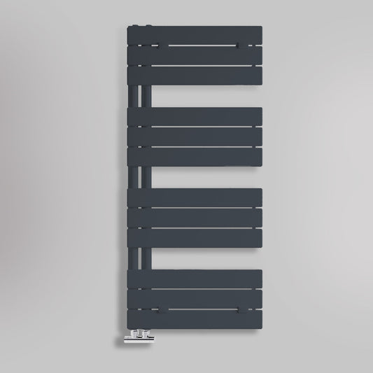 Grzejnik Łazienkowy Dekoracyjny Nowoczesny - Antracyt - 1130x500mm, gładkie tło firmy Lazzarini