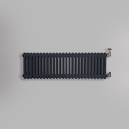 Grzejnik Dekoracyjny Żeberkowy - 3 Kolumnowy Antracytowy - 426x1190mm, gładkie tło firmy Empire