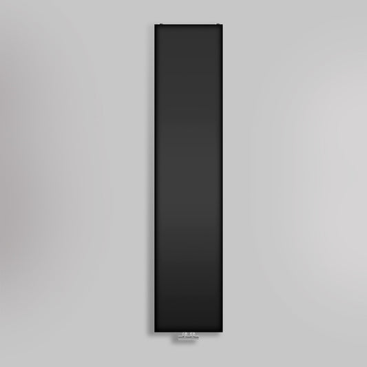 Grzejnik Dekoracyjny Pionowy - Płaski Panelowy Czarny - 1800x400mm, gładkie tło