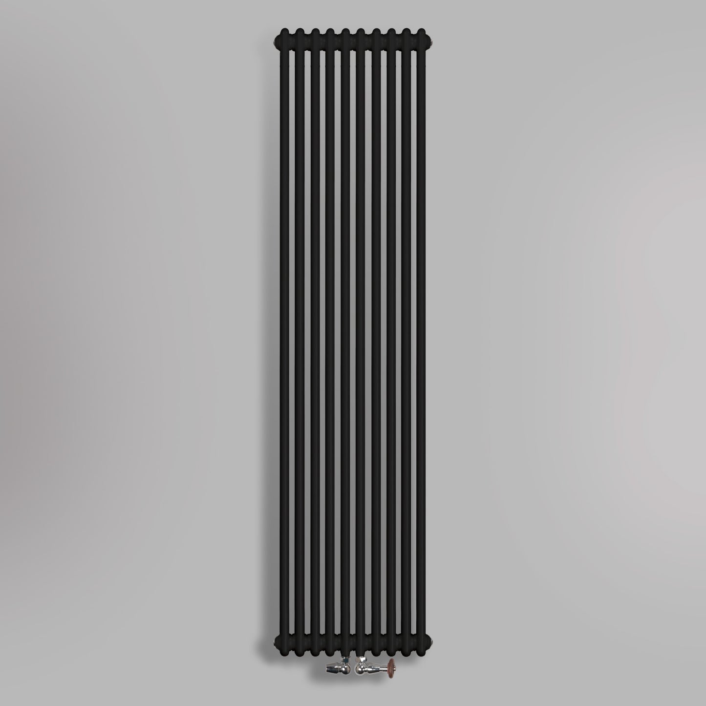 Grzejnik Dekoracyjny Pionowy - 3 Kolumnowy Czarny - 1800x470mm, gładkie tło firmy Empire