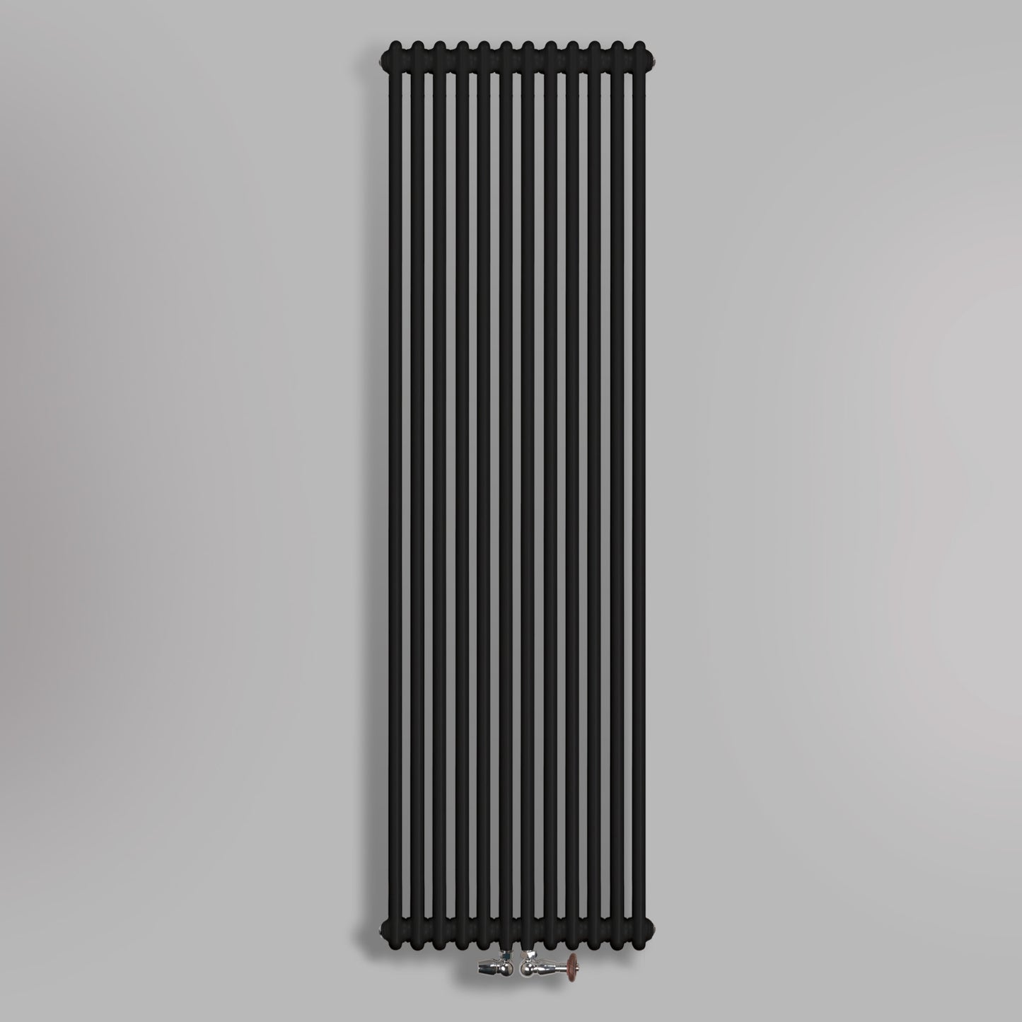 Grzejnik Dekoracyjny Pionowy - 3 Kolumnowy Czarny - 1800x560mm, gładkie tło firmy Empire