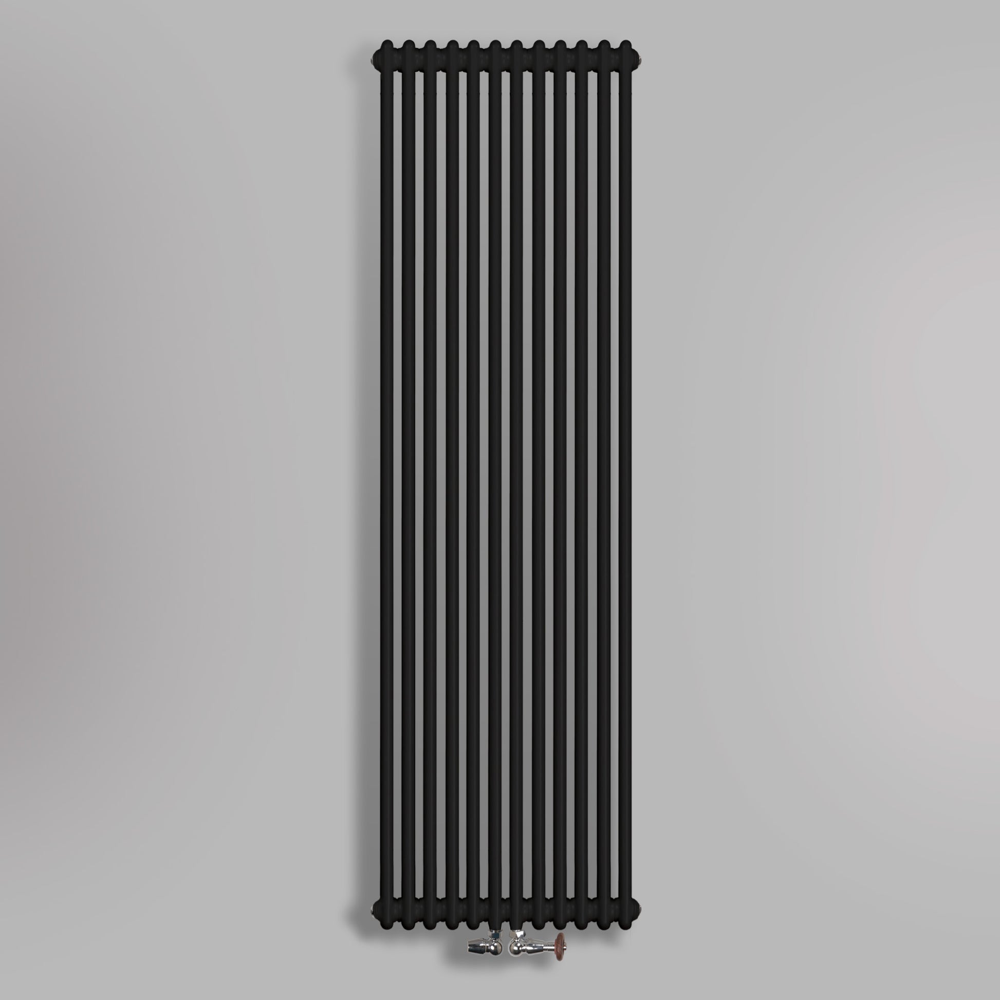 Grzejnik Dekoracyjny Pionowy - 3 Kolumnowy Czarny - 1800x560mm, gładkie tło firmy Empire