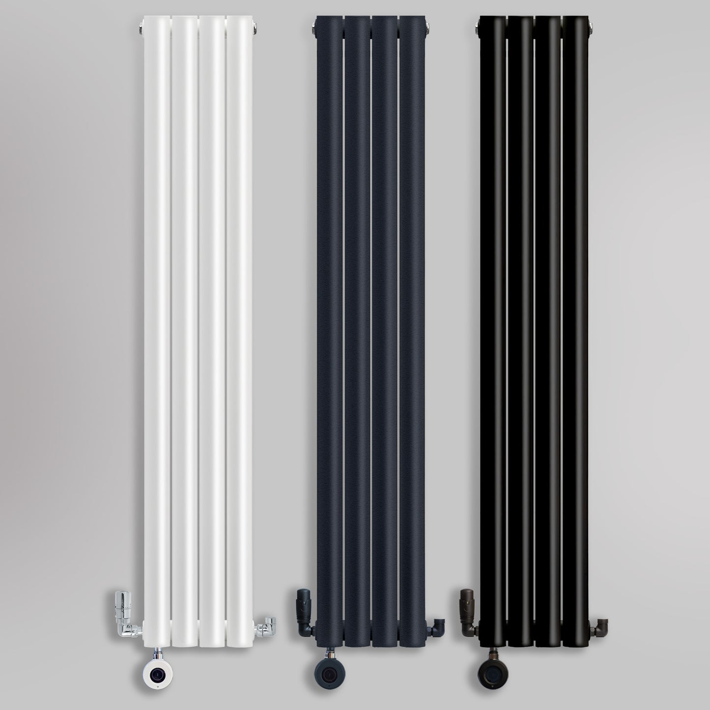 Grzejniki Wodno Elektryczne Pionowe Dekoracyjne - Wszystkie Rozmiary, Obraz kolażowy z wyborem grzejników