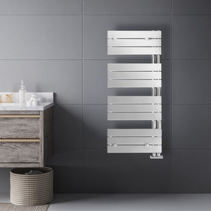 Grzejnik Łazienkowy Dekoracyjny Nowoczesny - Chrom - 1130x500mm, Designerski grzejnik w nowoczesnej łazience