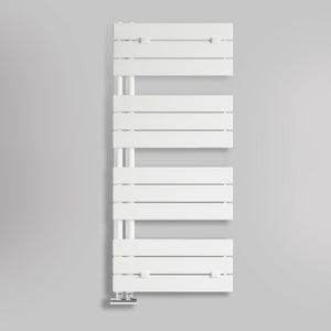 Grzejnik Łazienkowy Dekoracyjny Nowoczesny - Biały - 1130x500mm, gładkie tło firmy Lazzarini