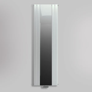 Grzejnik Dekoracyjny Pionowy z lustrem - Biały - 1800x600mm, gładkie tło firmy Lazzarini