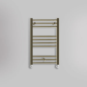 Grzejnik Łazienkowy Drabinkowy - Szczotkowane złoto - 800x500mm, gładkie tło firmy Lazzarini