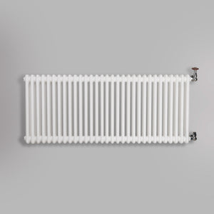 Grzejnik Dekoracyjny Żeberkowy - 2 Kolumnowy Biały - 576x1415mm, gładkie tło firmy Empire