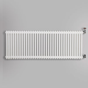 Grzejnik Dekoracyjny Żeberkowy - 2 Kolumnowy Biały - 576x1595mm, gładkie tło firmy Empire