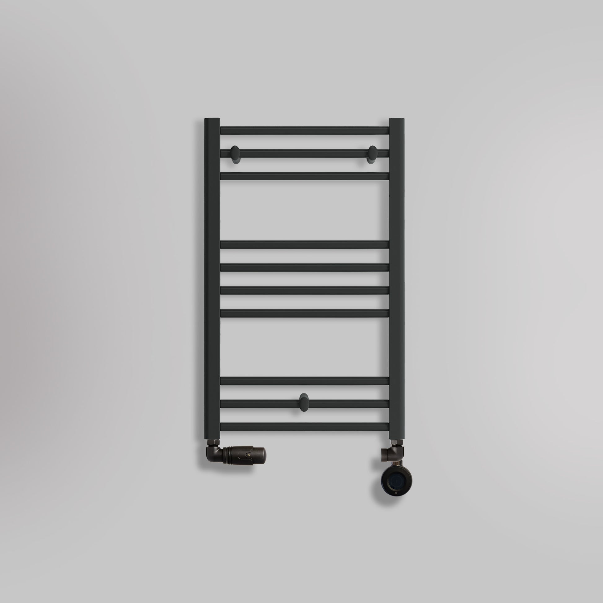 Grzejnik Łazienkowy Drabinkowy Wodno Elektryczny - Czarny - 800x500mm, hybrydowy grzejnik łazienkowy marki Lazzarini