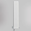 Grzejnik Wodno Elektryczny Dekoracyjny Pionowy - Owalny Kolumnowy Biały - 1600x236mm, grzejnik hybrydowy