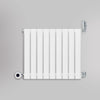 Grzejnik Wodno Elektryczny Ozdobny - Podwójny Panelowy Biały - 560x630mm, nowoczesny grzejnik hybrydowy firmy Heissmann