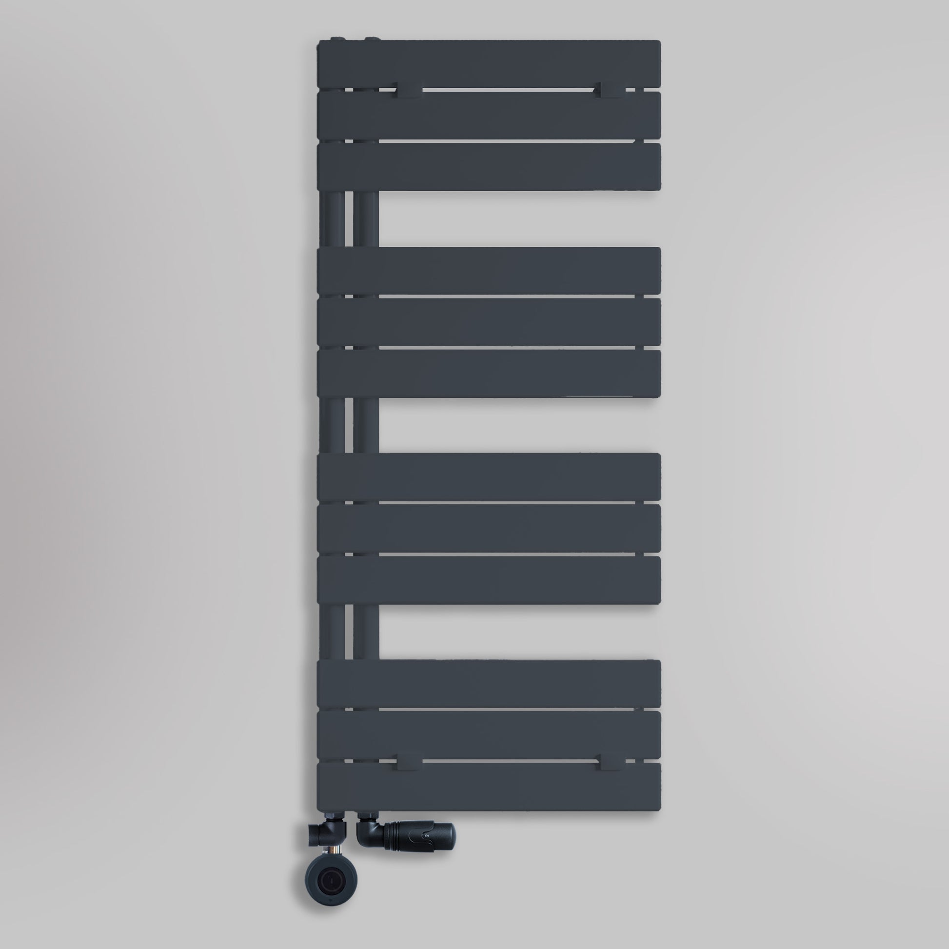 Grzejnik Łazienkowy Dekoracyjny Nowoczesny Wodno Elektryczny - Antracyt - 1130x500mm, Elektryczny grzejnik łazienkowy - Lazzarini