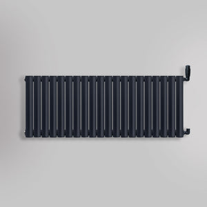 Grzejnik Dekoracyjny - Owalny Kolumnowy Antracytowy - 545x1180mm, gładkie tło firmy Heissmann