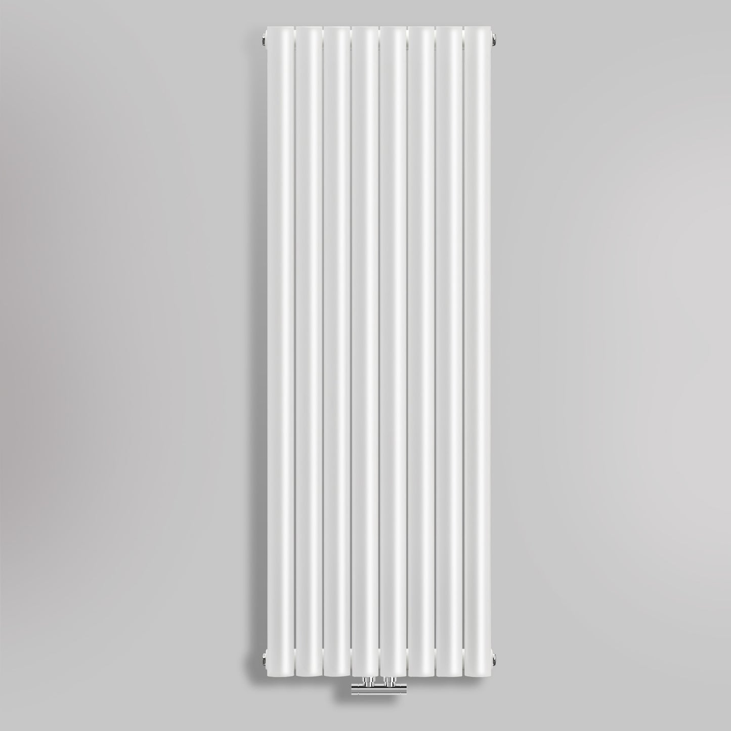 Grzejnik Dekoracyjny Pionowy - Owalny Kolumnowy Biały - 1600x472mm, gładkie tło firmy Heissmann